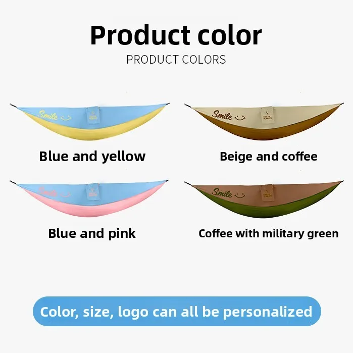 260X140cm/290X180cm Dopamine Style Anti Side Flip Hammock Adults Kids Portable Outdoor Hammock Soft Spring Yarn Cloth For Camp