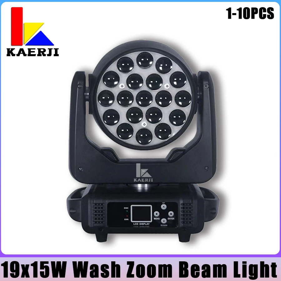 led moving head rgbw beam wash zoom dj stage light equipment artistas de concerto casamento com case 19x15w 110 pcs 01