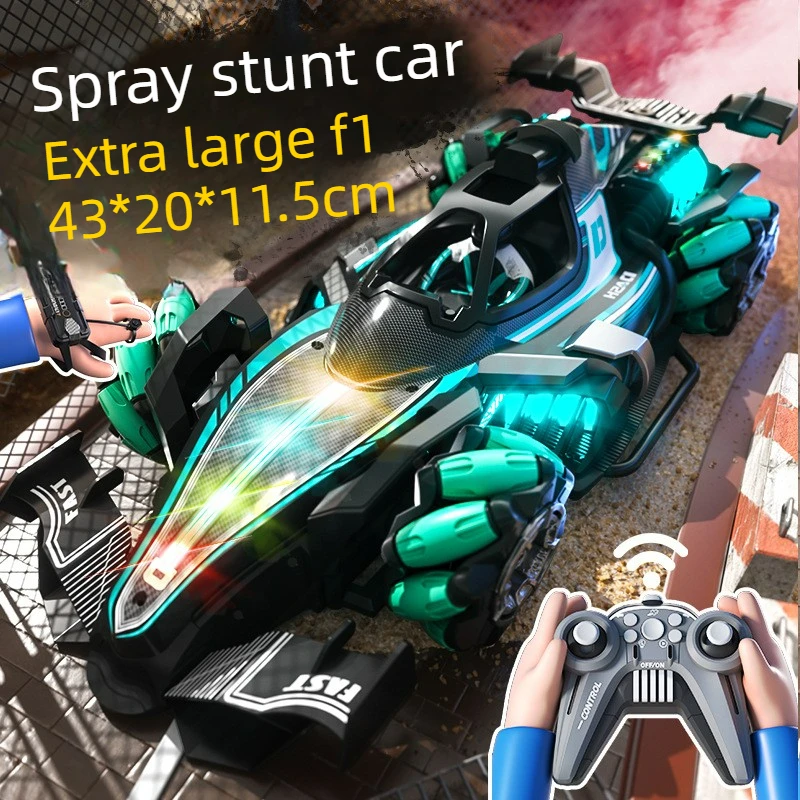 Cool Stuff Funny Gift-Kawaii Formula F1 4WD Rc Cars,Remote Control Car Toy,Gesture Sensing Fart Spray Rc Drift Car,Toys for Boys