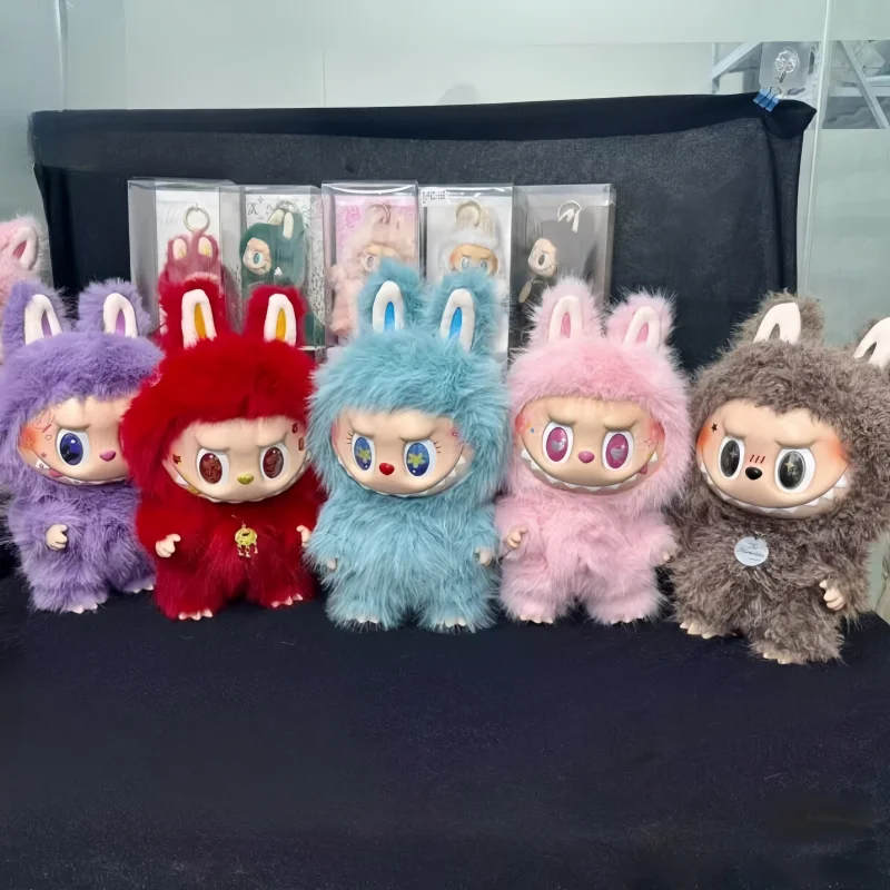 

38cm The Monster Labubu Serie Blind Box Pink Blue Purple Zimomo Angel Handmade Vinyl Face Dolls Model Toy Girl's birthday gift