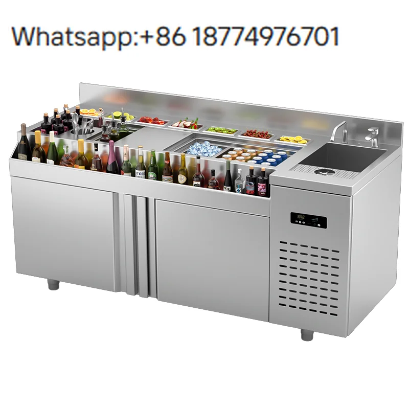 

Мобильная барная станция из нержавеющей стали большой вместимости, портативный коктейльный бар для мероприятий