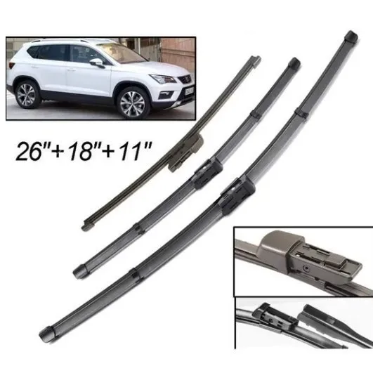 

For Volkswagen Seat Ateca 2016-2020 26 + 18 + 11 Front and rear wipers Wipers