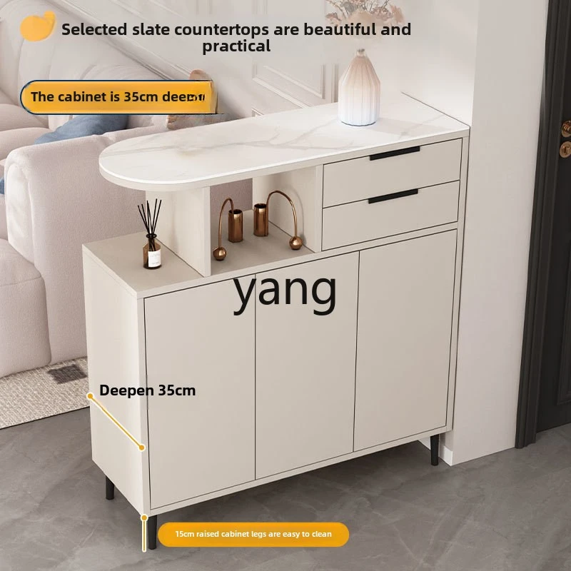 

LMM entrance cabinet is facing the door, small apartment sofa, low cabinet, solid wood living room partition