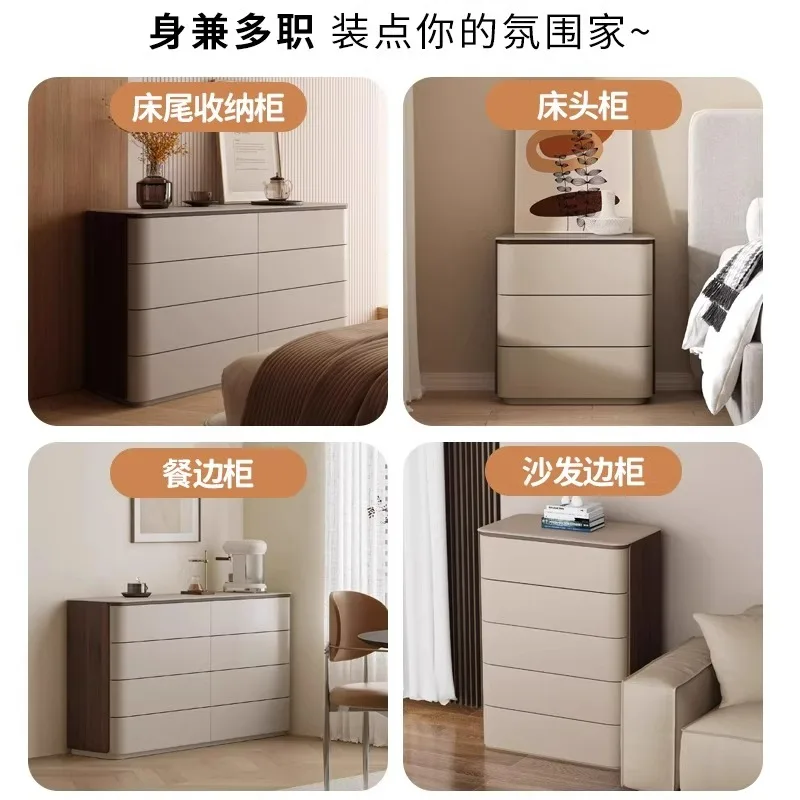chest of drawers bedroom simple modern living room all solid wood storage six-bucket cabinet eight-bucket bedside locker storage