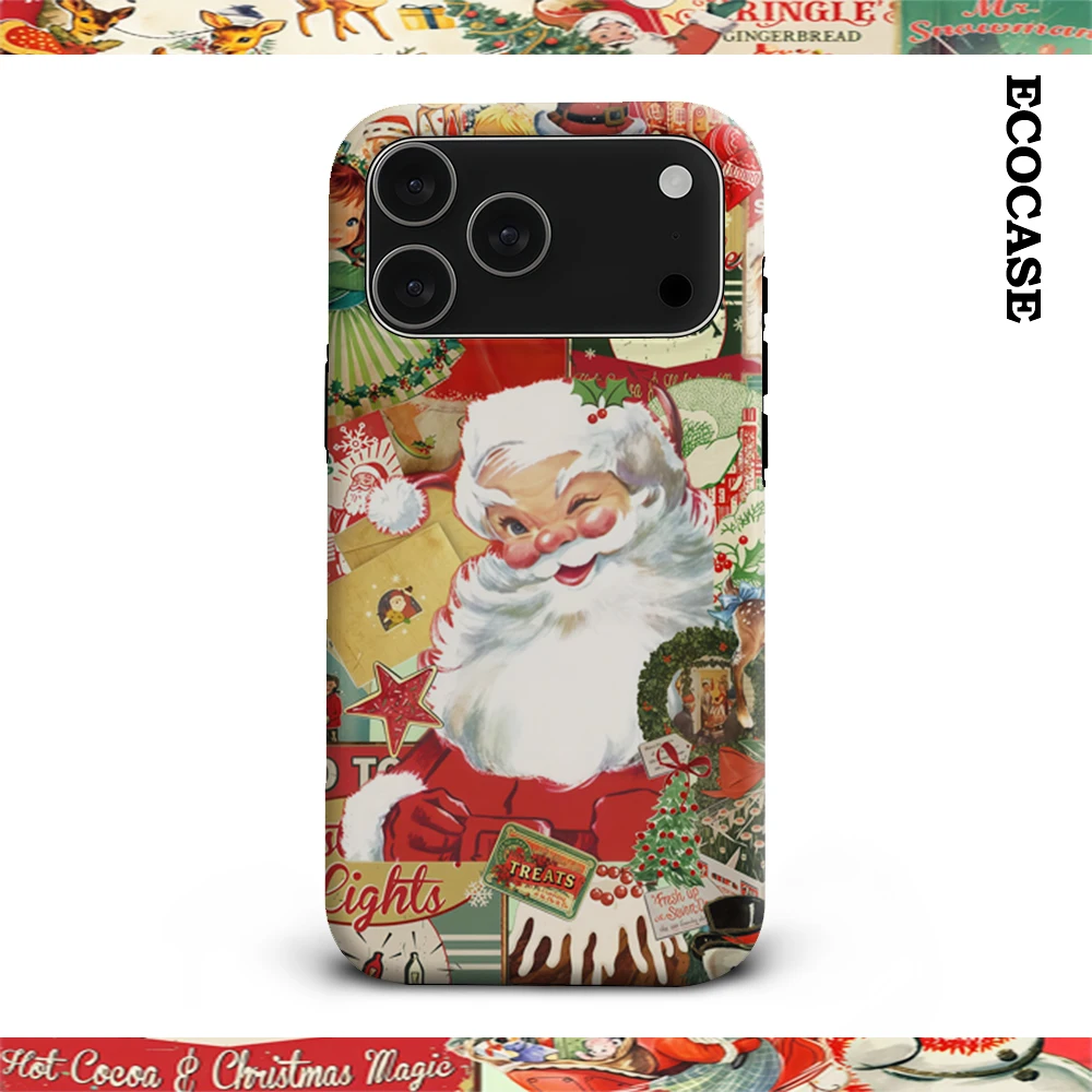 Vintage Weihnachten Karneval IPhone 17 Must-Haves Handyhülle für IPhone 17 16 15 14 13 12 11 Pro Max Plus Doppelschichtige Rückseite