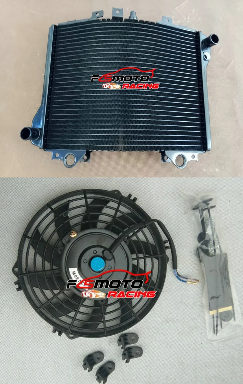 Aluminum Radiator+Fan For Kawasaki Ninja ZX11 ZZR1100 ZX1100D D1-D9 ZZR 1100 D ZXT10D 1992-2002 2001 2000 1999 1998 1997 1996