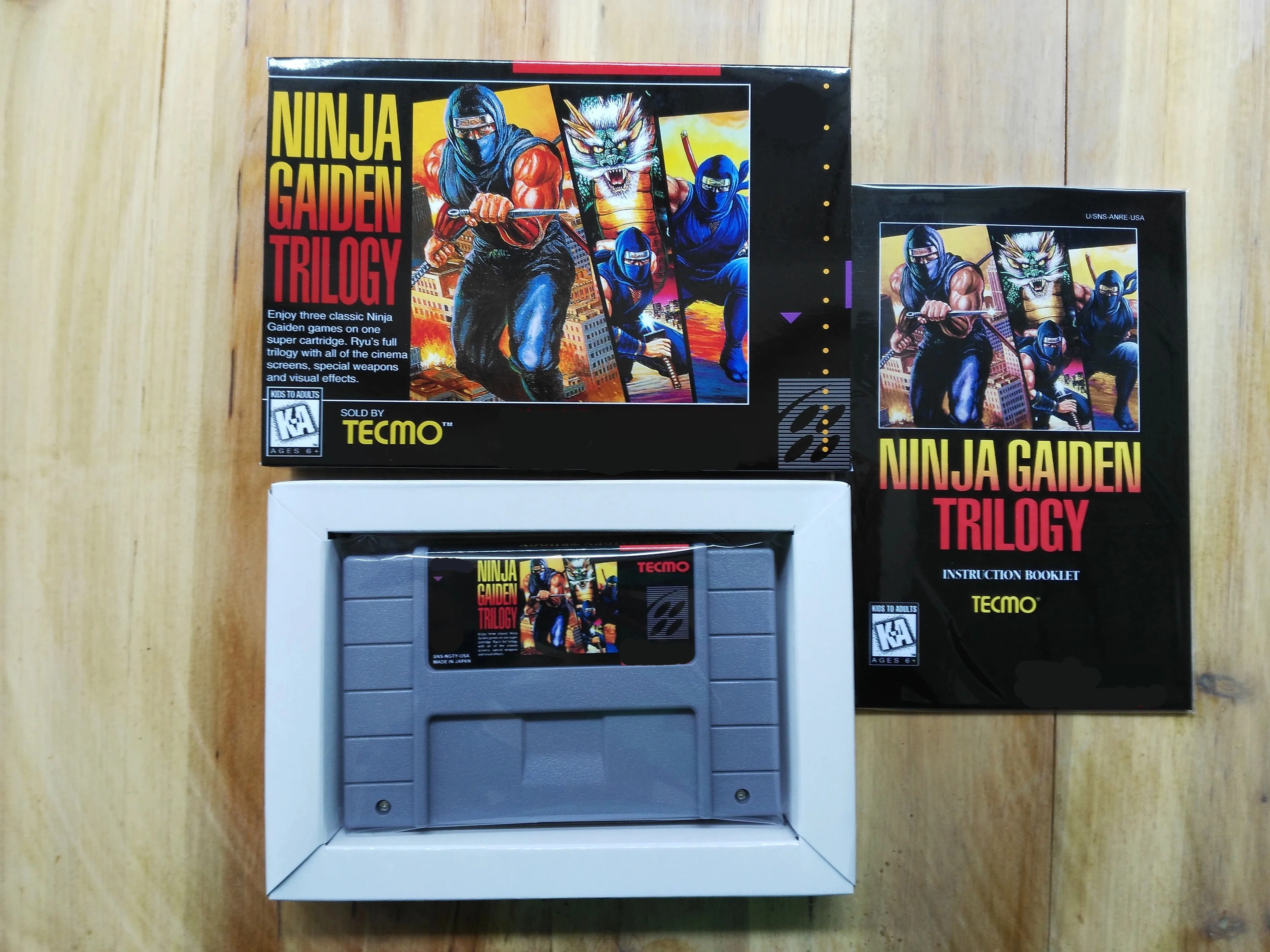 16Bit Games ** Ninja Gaiden Trilogy ( USA Version!! Box+Manual+Cartridge!! )