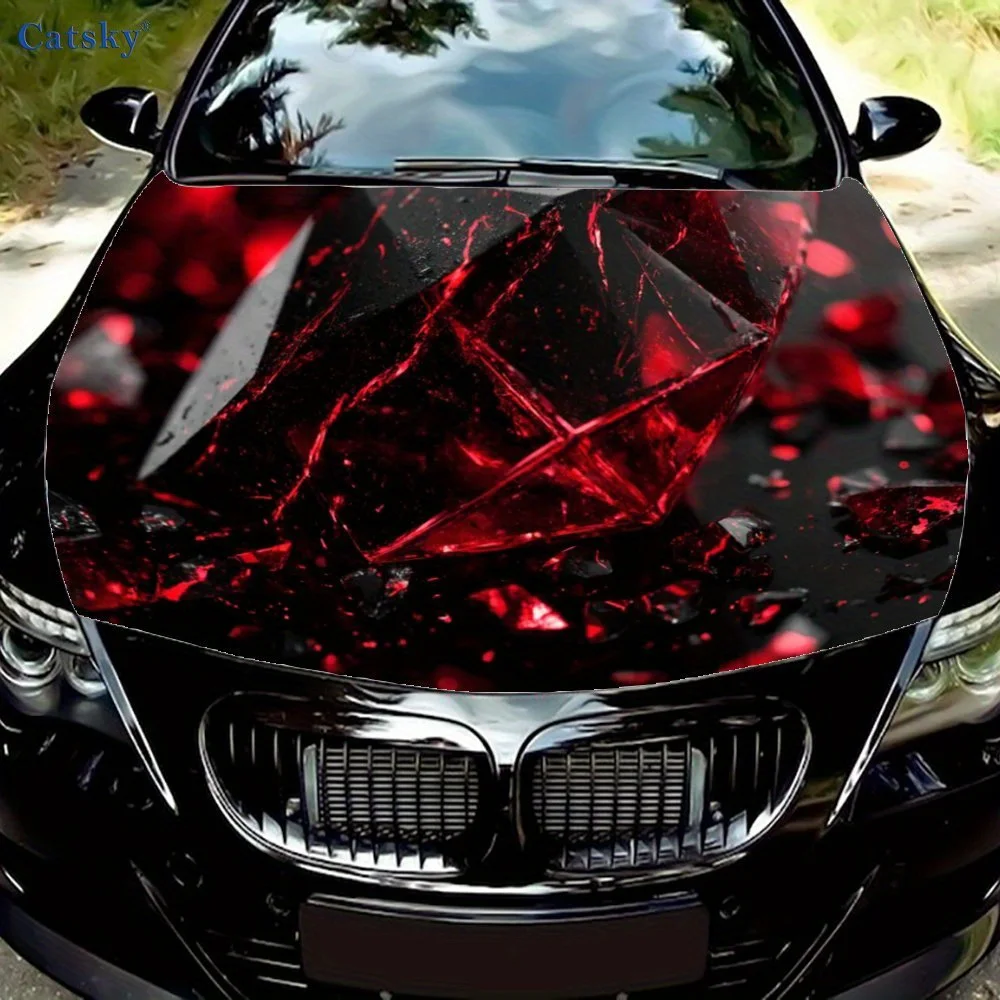 

Broken Crystals Car Hood Decal Stickers Wrap Vinyl Film Engine Cover Decals Sticker Car Hood Protective Film