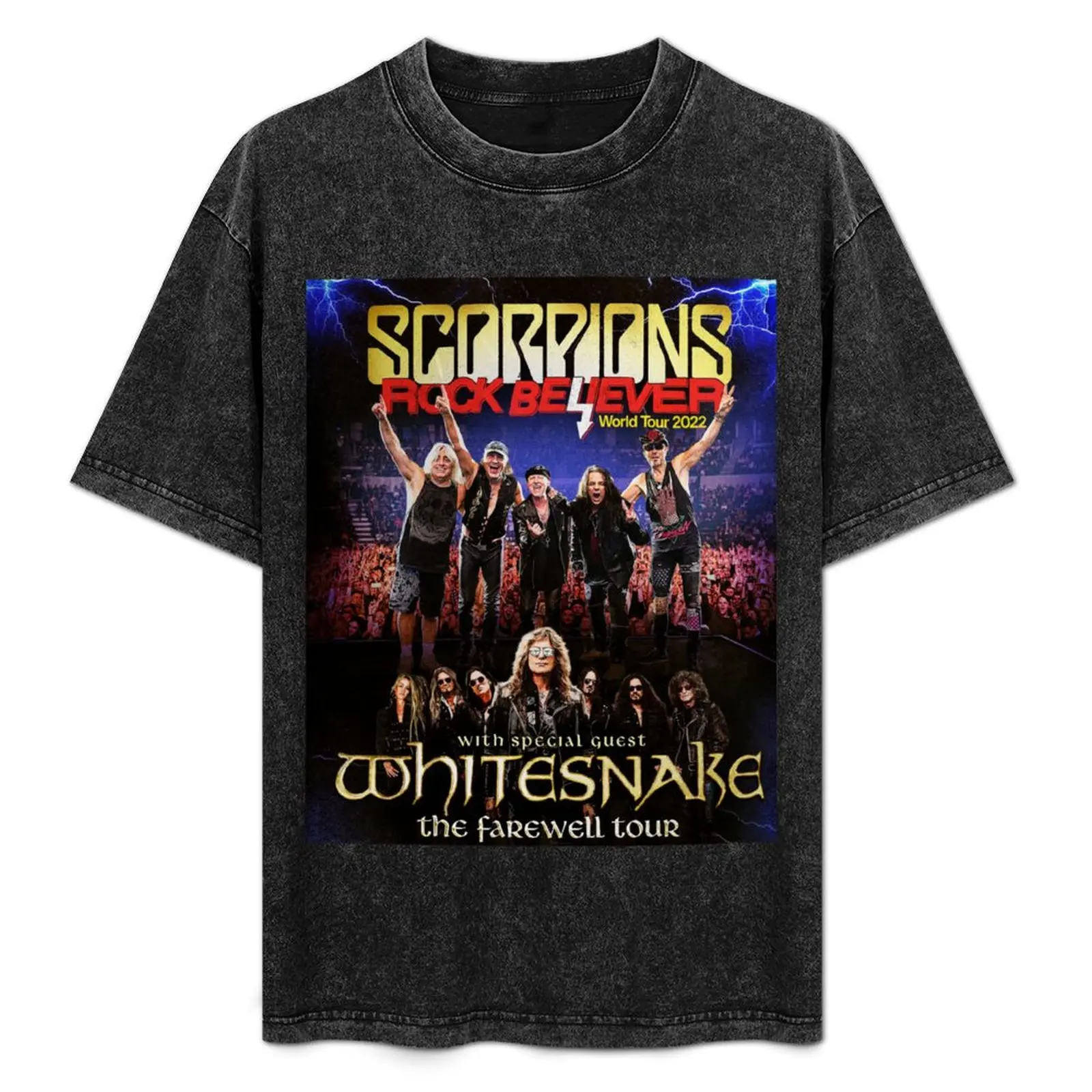 

whitesnake scorpio rock believer tour 2022 masmei T-Shirt Sweat Resistant Workout Tee Shirt
