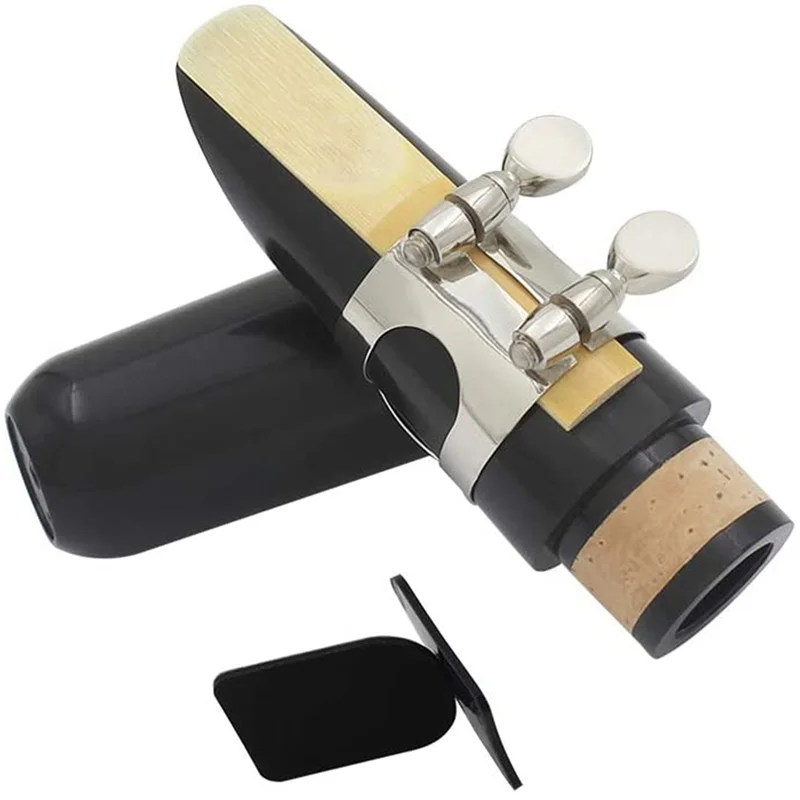 B72A 4X Mouthpiece Kit, Includes Ligature+Clarinet Reed 2.5+Black Clarinet Mouthpiece Plastic Cap