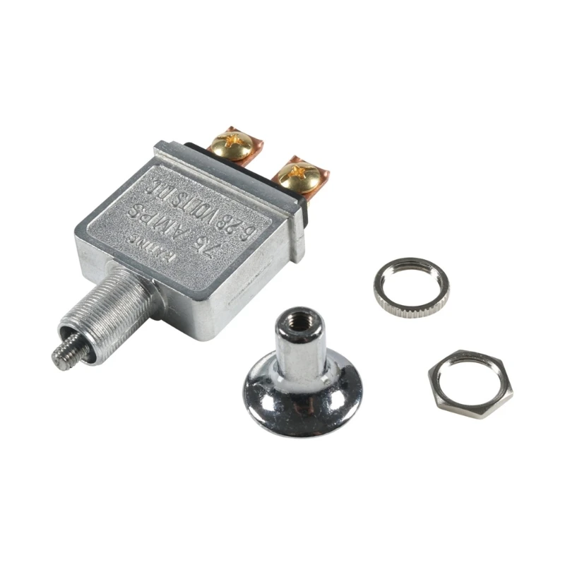 

28GB Push Pull Switches Knob Heavy Duty Metal Knob Rustproof 6V-28V Car Push