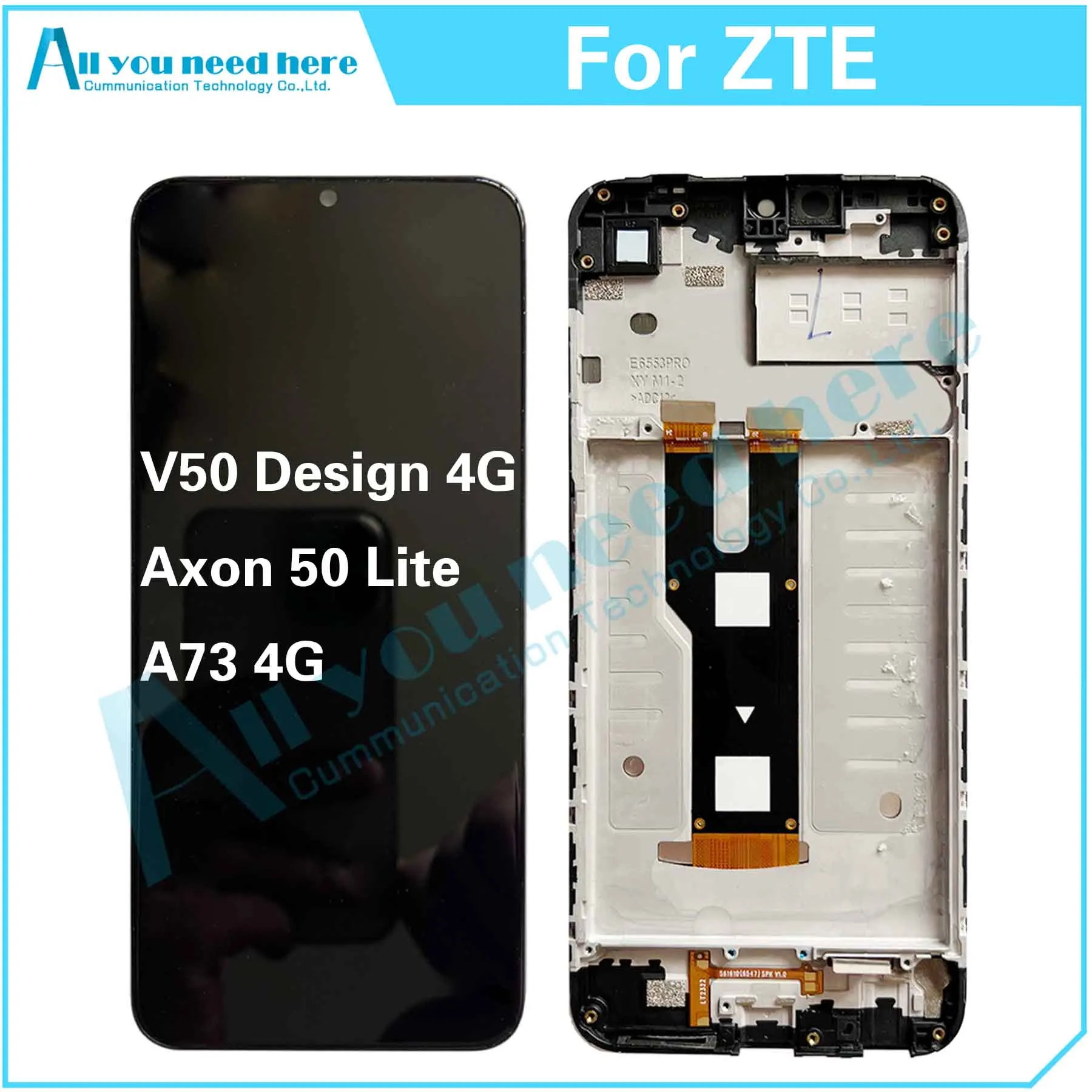 100% Test For ZTE Blade V50 Design 4G / Axon 50 Lite / V50 Smart / A73 LCD Display Touch Screen Digitizer Assembly Replacement