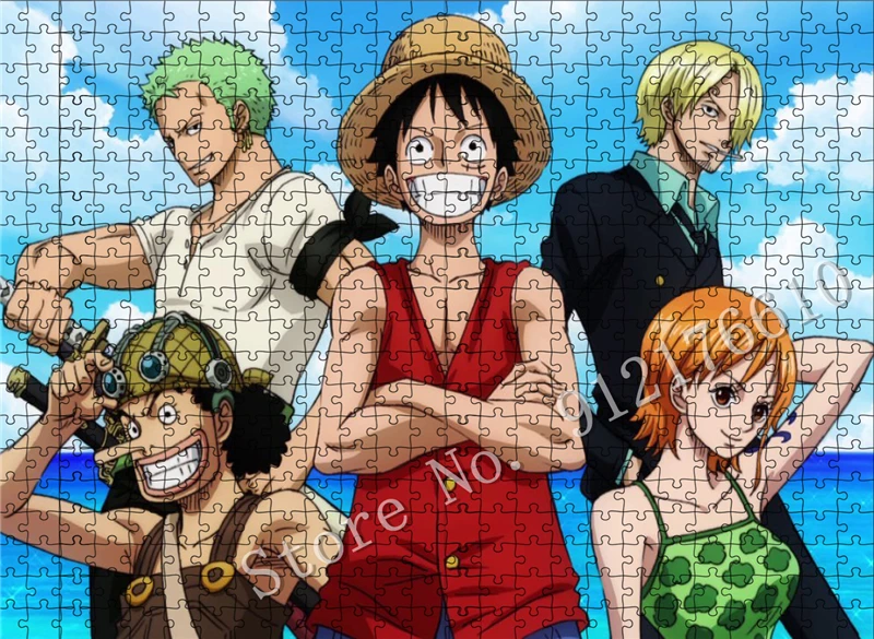 Monkeydluffy Een Stuk Puzzel Zoro Nami 300/500/1000 Pics Mode Diy Puzzels Kinderen Volwassenen Gedecomprimeerd Ambachten Art Decor