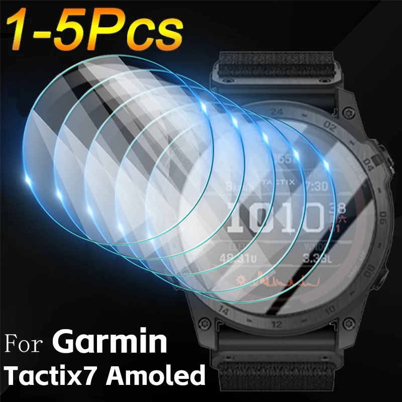 Tempered Glass for Garmin Tactix 7 Amoled Smartwatch Screen Protector HD Anti-scratch Screen Protective Film for Tactix 7 Amoled