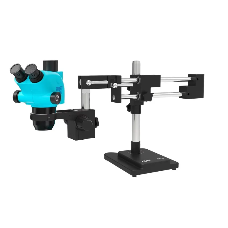 RL-M6T Pro-STL2 Trinocular HD Stereo Microscope+SS-033 Light Source+0.5CTV Adapter+MC1 4K HD Came ra for Phone PCB Repair