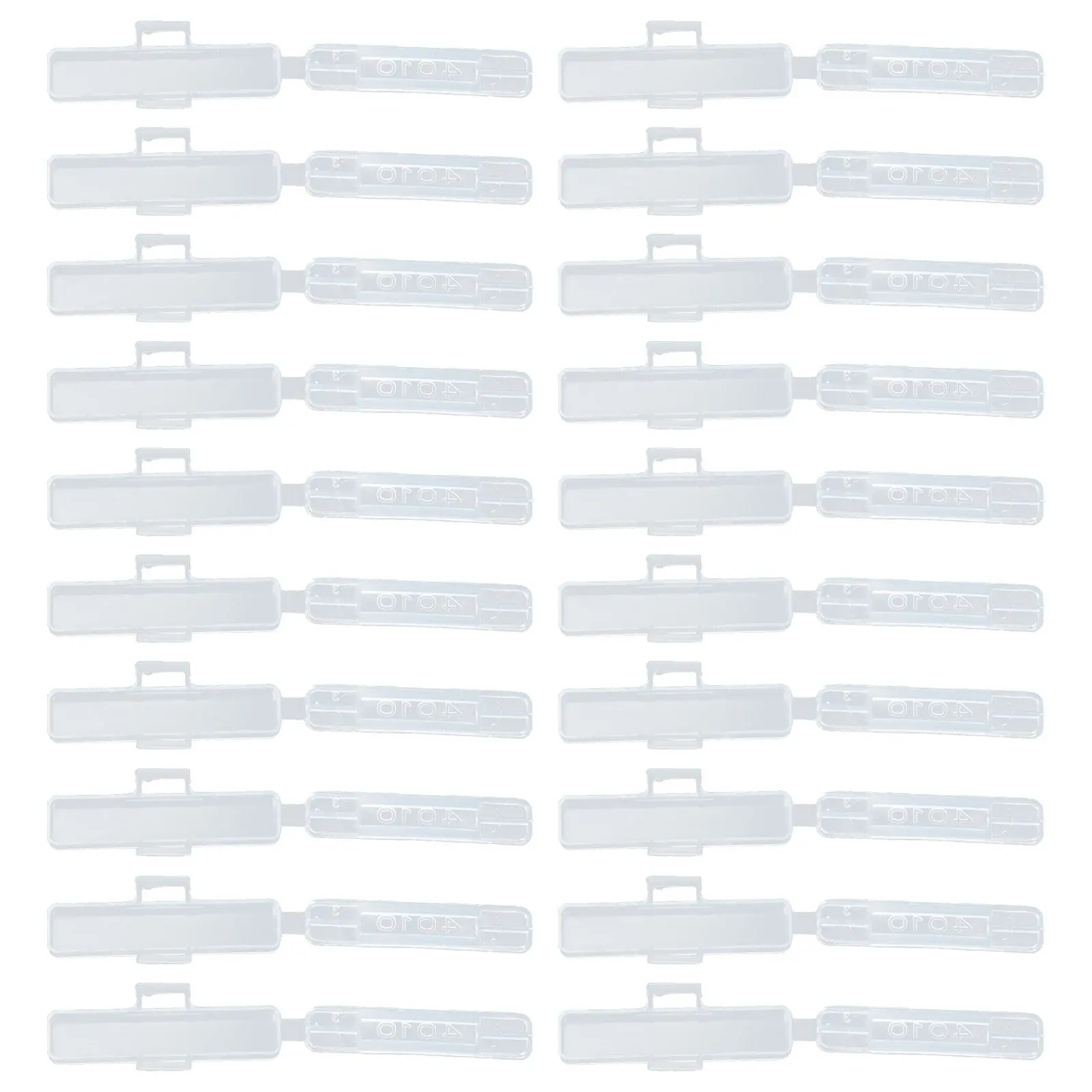 

100Pcs Clear Cable Label Sign Identification Case Acid Resistant Plastic Wire Tags Holder Box for Household Appliance Wiring