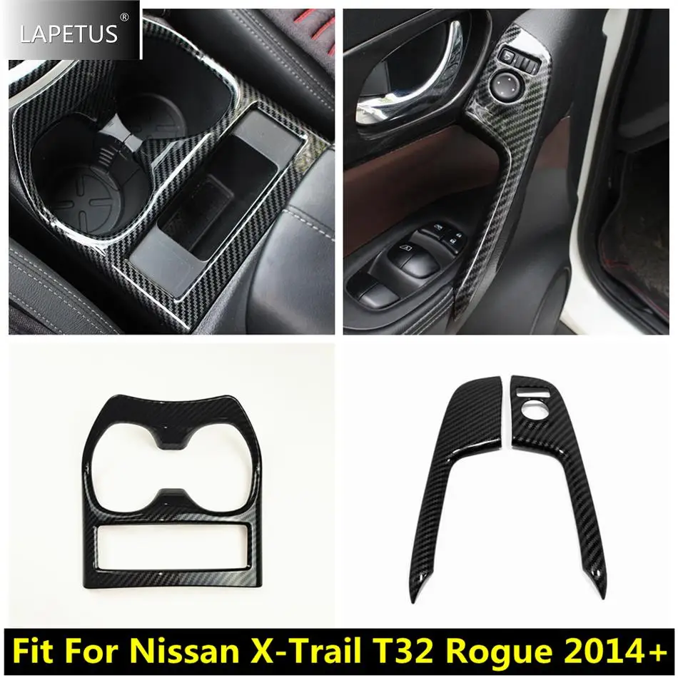 

Car Accessories Center Water Cup Holder Panel / Front Armrest Door Strip Cover Trim Fit For Nissan X-Trail T32 Rogue 2014 - 2020