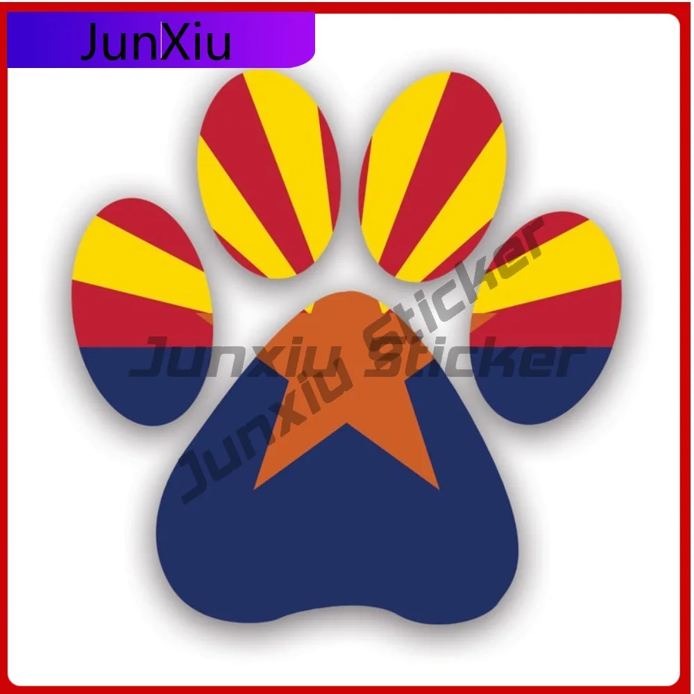 

Arizona State Paw Sun Resistant Weather Resistant Cartoon For Truck Bumper Car Body Removable Self Adhesive Accessories Classic