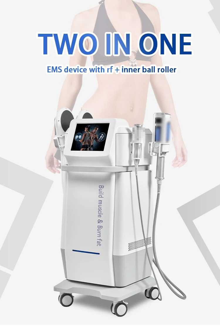 4 in 1 9D Inner Ball Roller Fat Removal Ems Abdominal Muscle Stimulator Rolling Cellulite Massager Lymphatic Drainage Machine