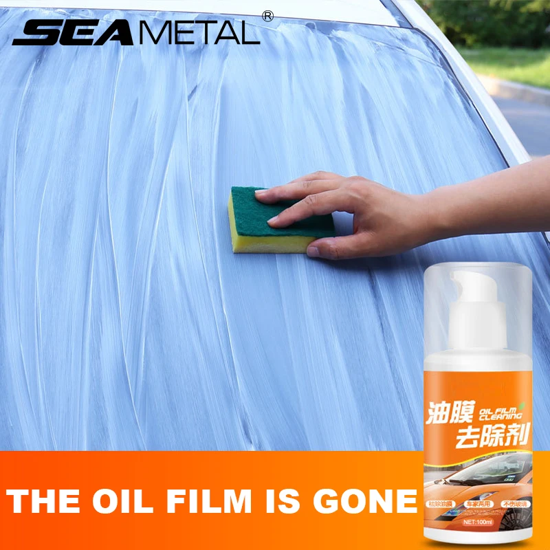 SEAMETAL 100ml Car Glass Oil Film Removing Paste Auto Glass Film Coating Agent Anti-fog Glass Cleaner For Auto Windshield Home