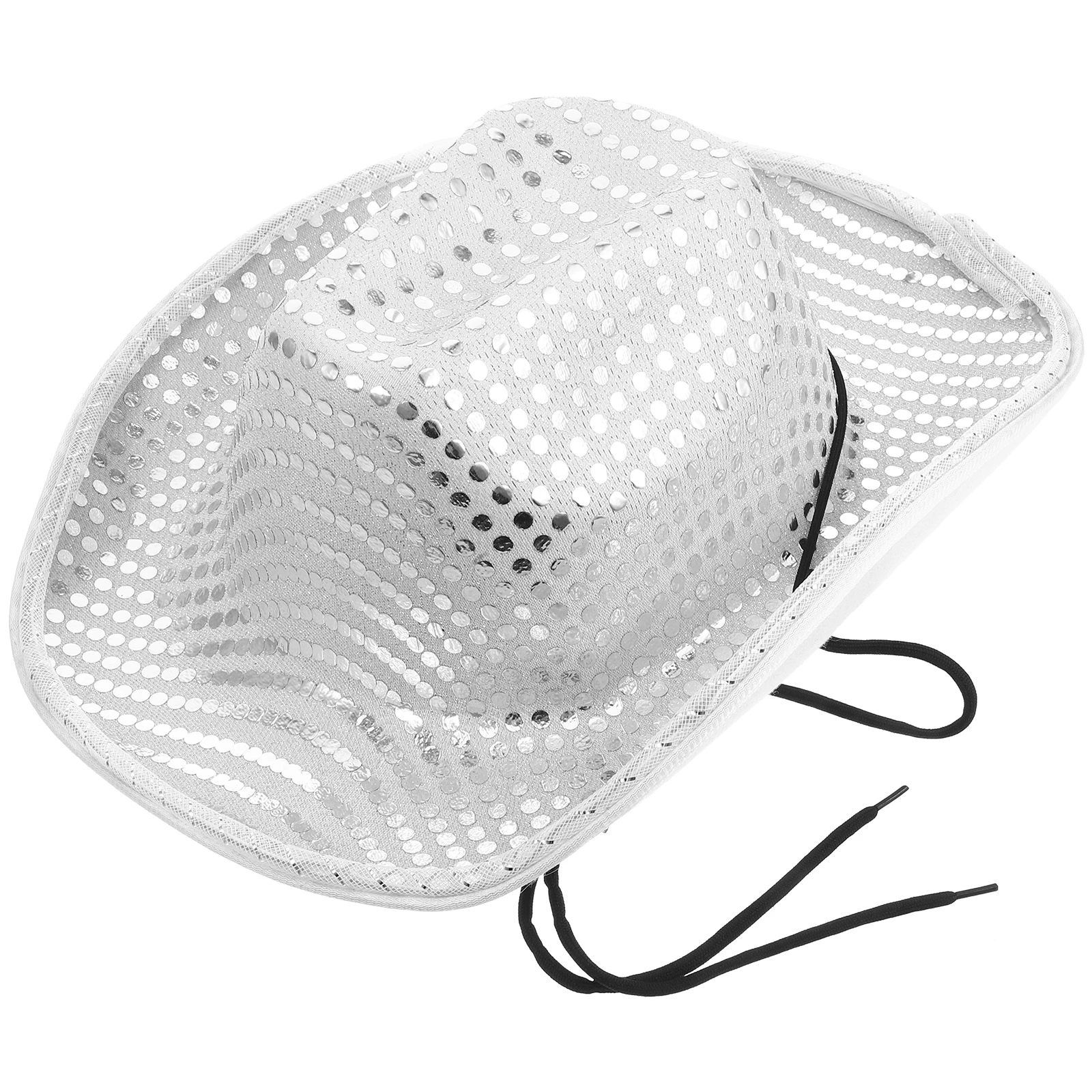 

1pc Glowing Sequin Luminous Western Brim Sun Outdoor Women Hat For Women Outdoor Party Cosplay Hat