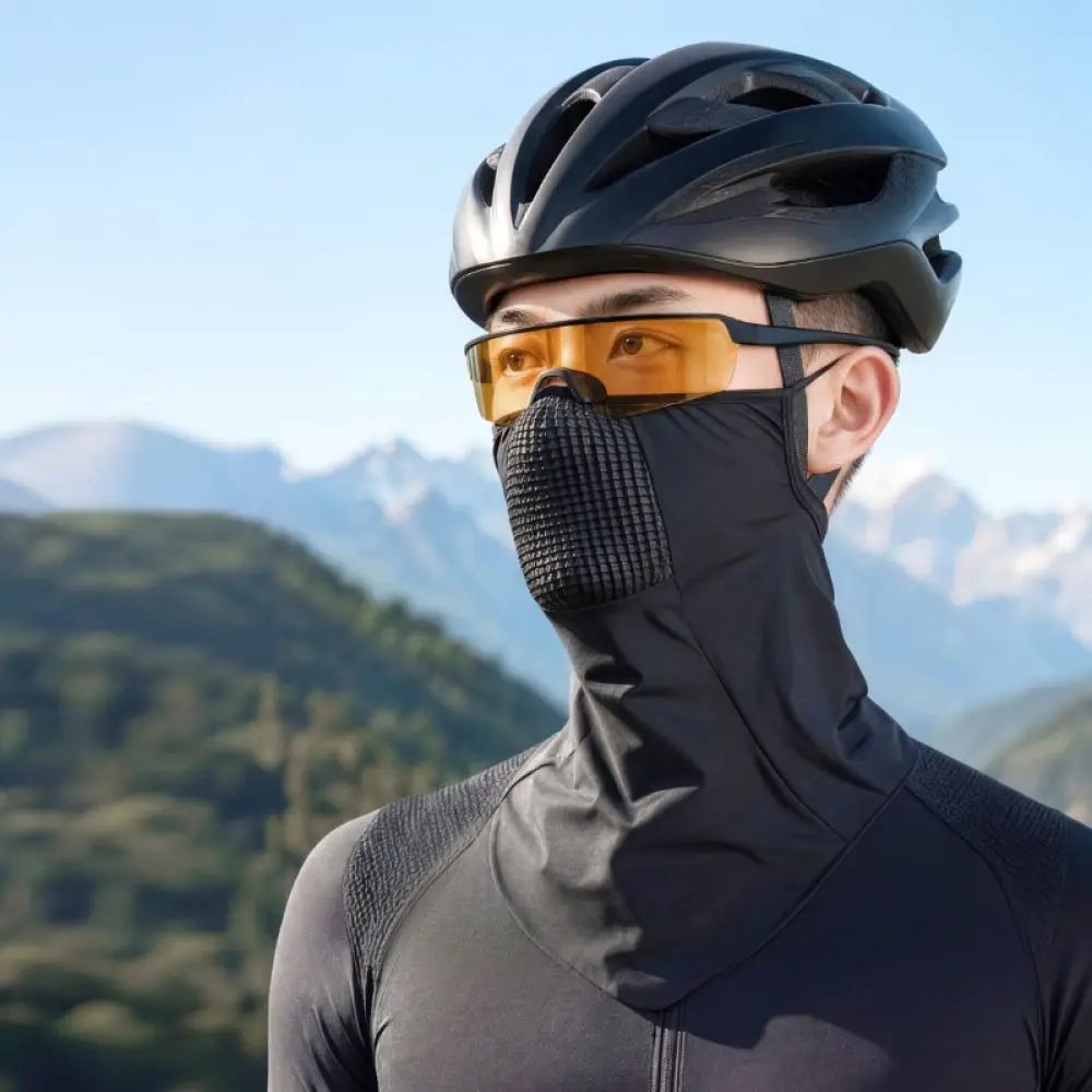 Breathable Ice Silk Neck Gaiter Summer Sun Protection Face Mask For Running Outdoor Sports Cooling Facial Scarf Elastic