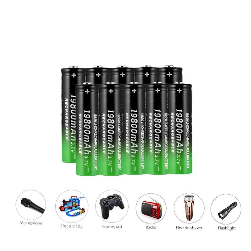 Batería recargable para destornillador de Control remoto, 18650 mAh, 19800 V, 3,7, 18650