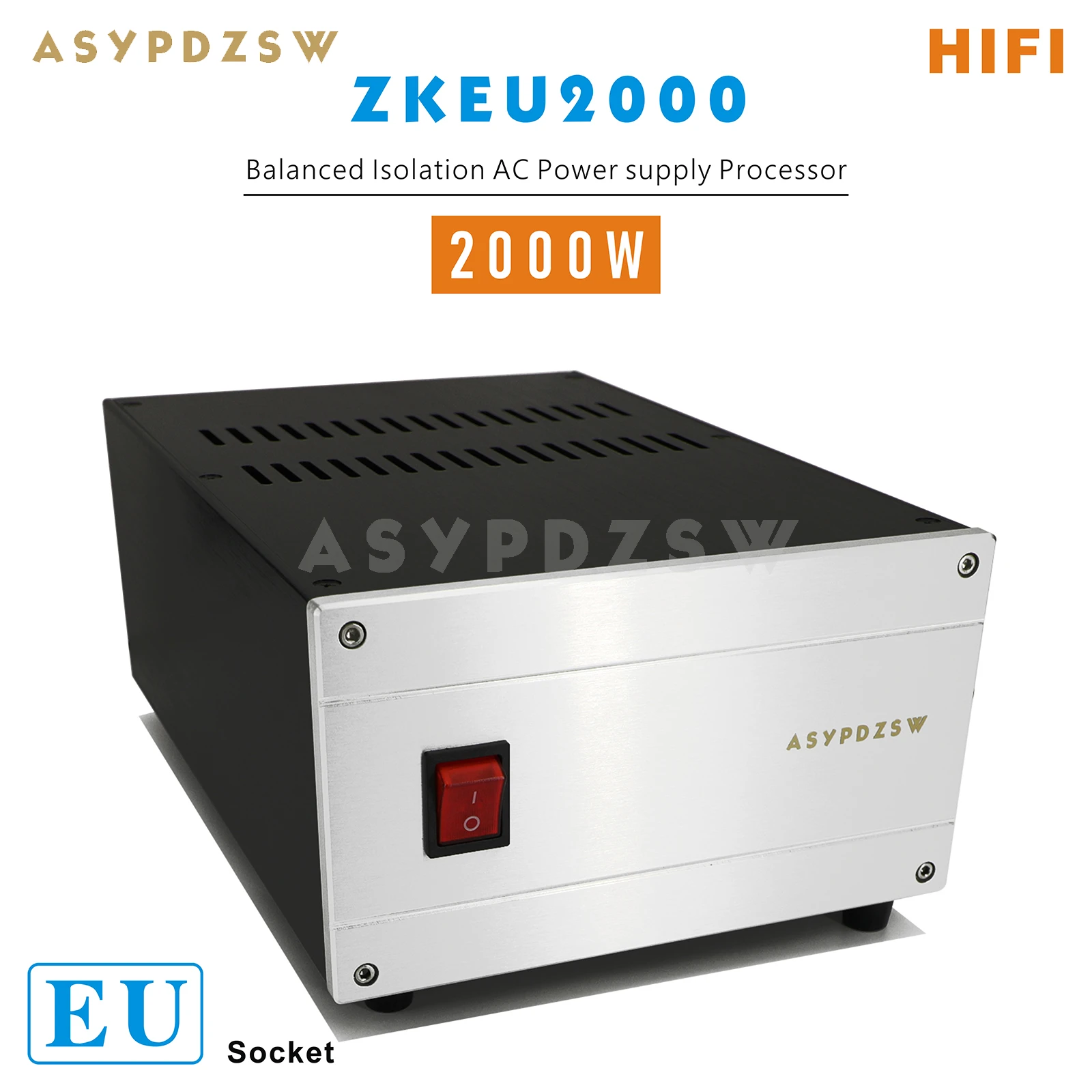 ZKEU2000 EU Socket HIFI 2000VA Toroidal Balanced isolation transformer 2000W AC Power supply processor