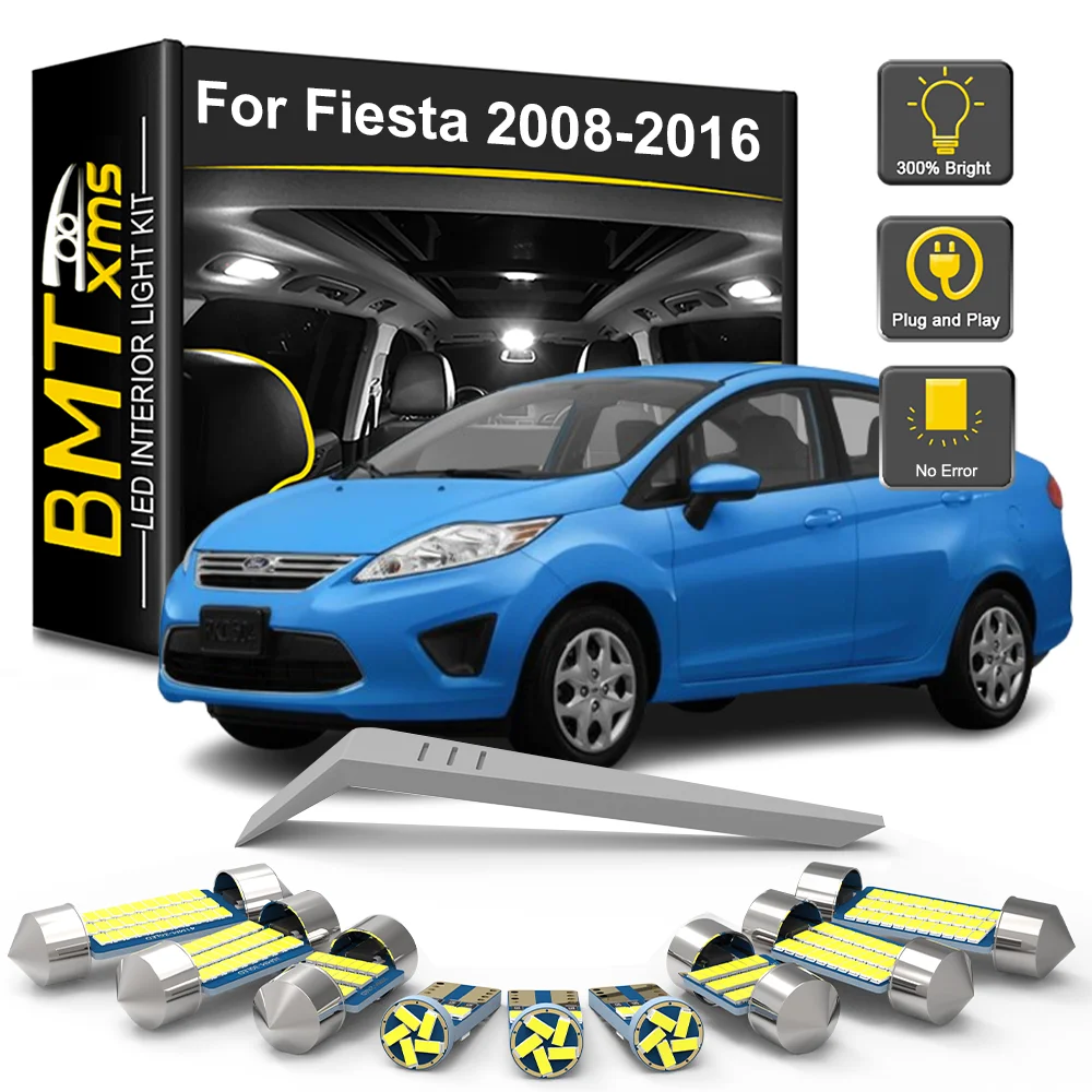

BMTxms 5/11Pcs For Ford Fiesta MK7 2008 2009 2010 2011 2012 2013 2014 2015 2016 Car LED Interior Light Bulb Kit Dome Indoor Lamp