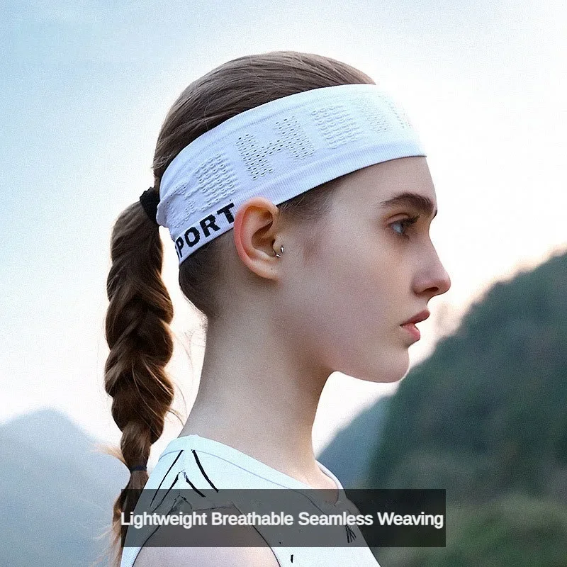 Cool Elastic Sports Visor Elastic Non-slip Headband Outdoor Running Fitness Sweat-absorbent and Breathable Anti-perspirant Belt