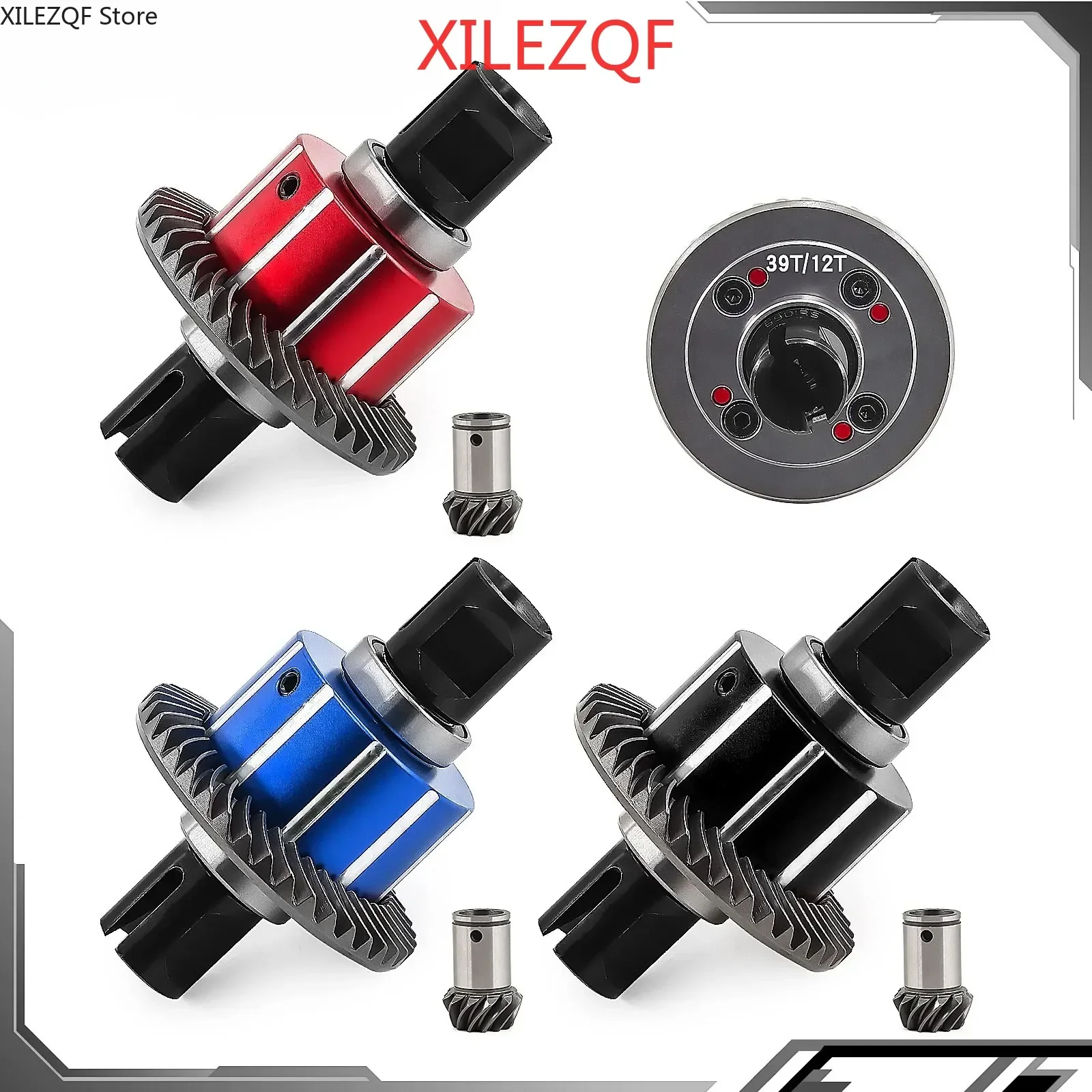 

RCMMTING 39T/12T Universal Front/Rear Differential with Main Gear for ARRMA 1/5 Kraton/Outcast 8S EXB RC Upgrade Part