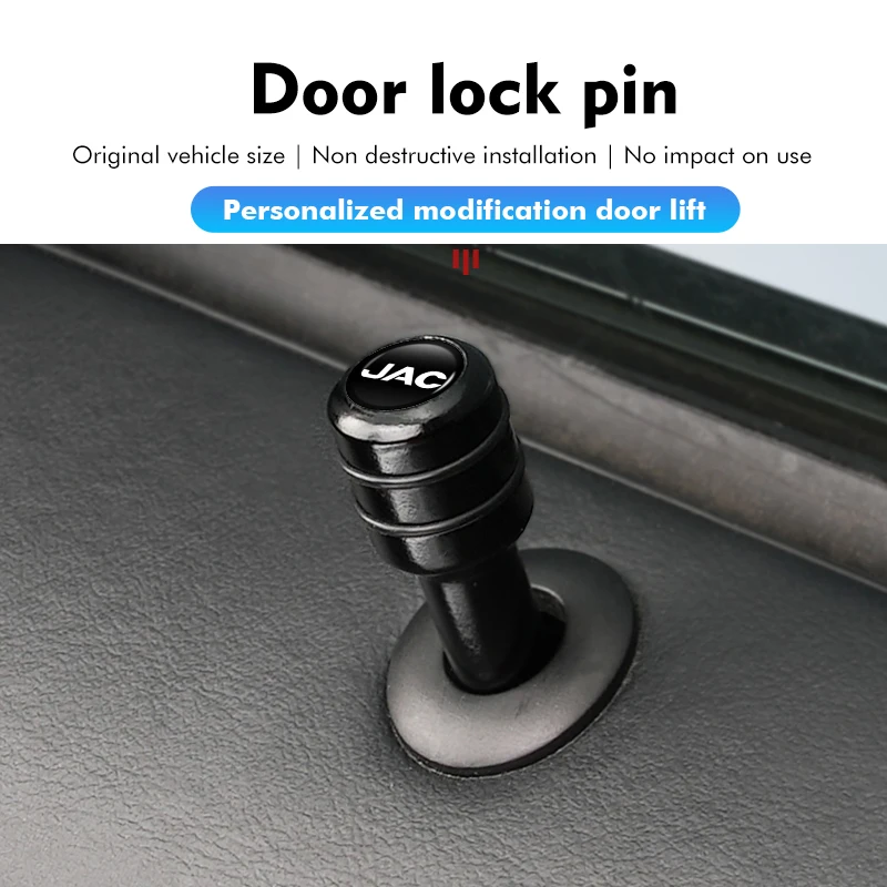 4PCS/set Car Window Door Lock Pin Cover Stickers Accessories For JAC Refine J3 J2 S5 A5 J5 J6 J4 T8 Vapour S2 Vapour