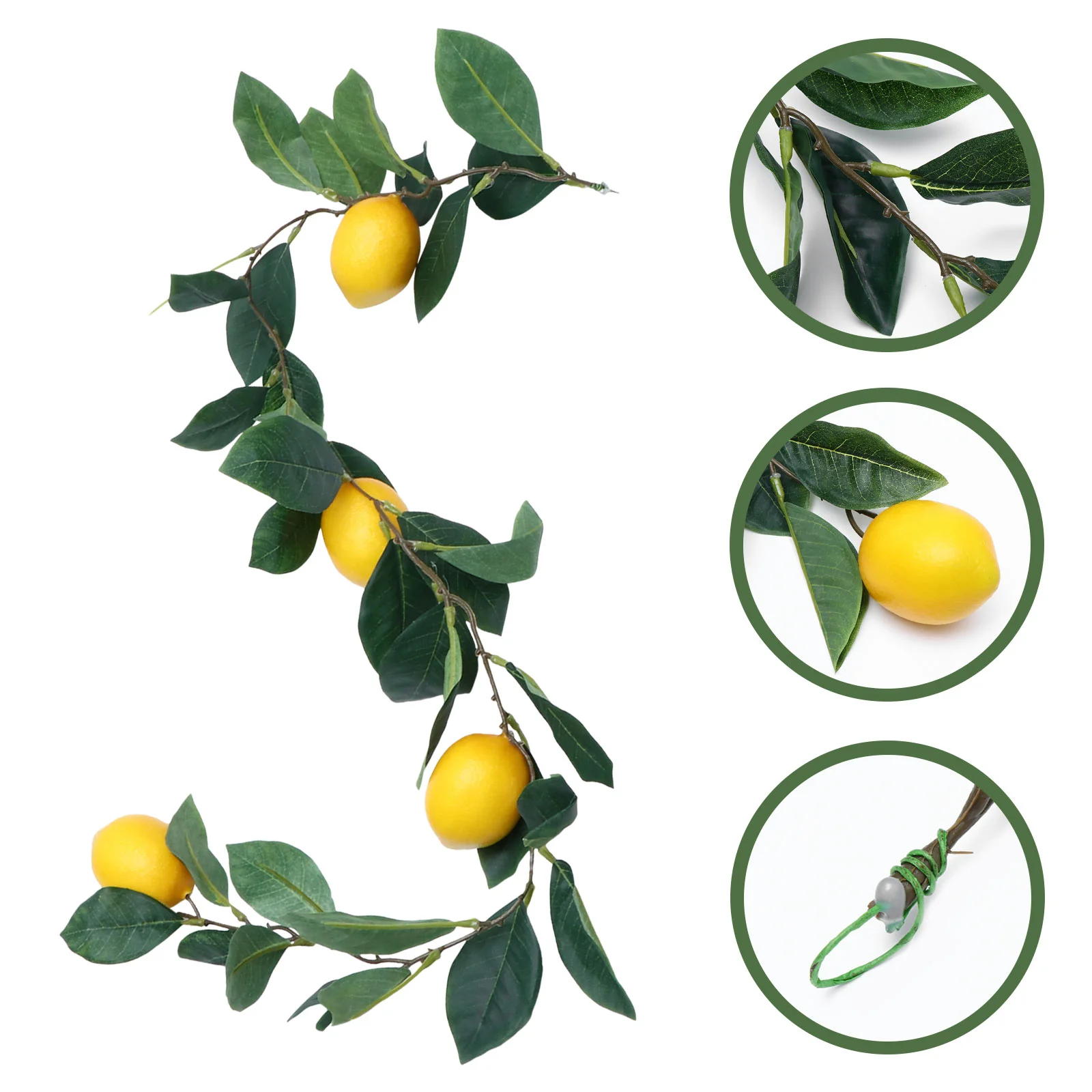 

Simulation Lemon Rattan Decoration Fruit Wall Ornament Mini Juicer Simulated Leaf Hanging Adornment