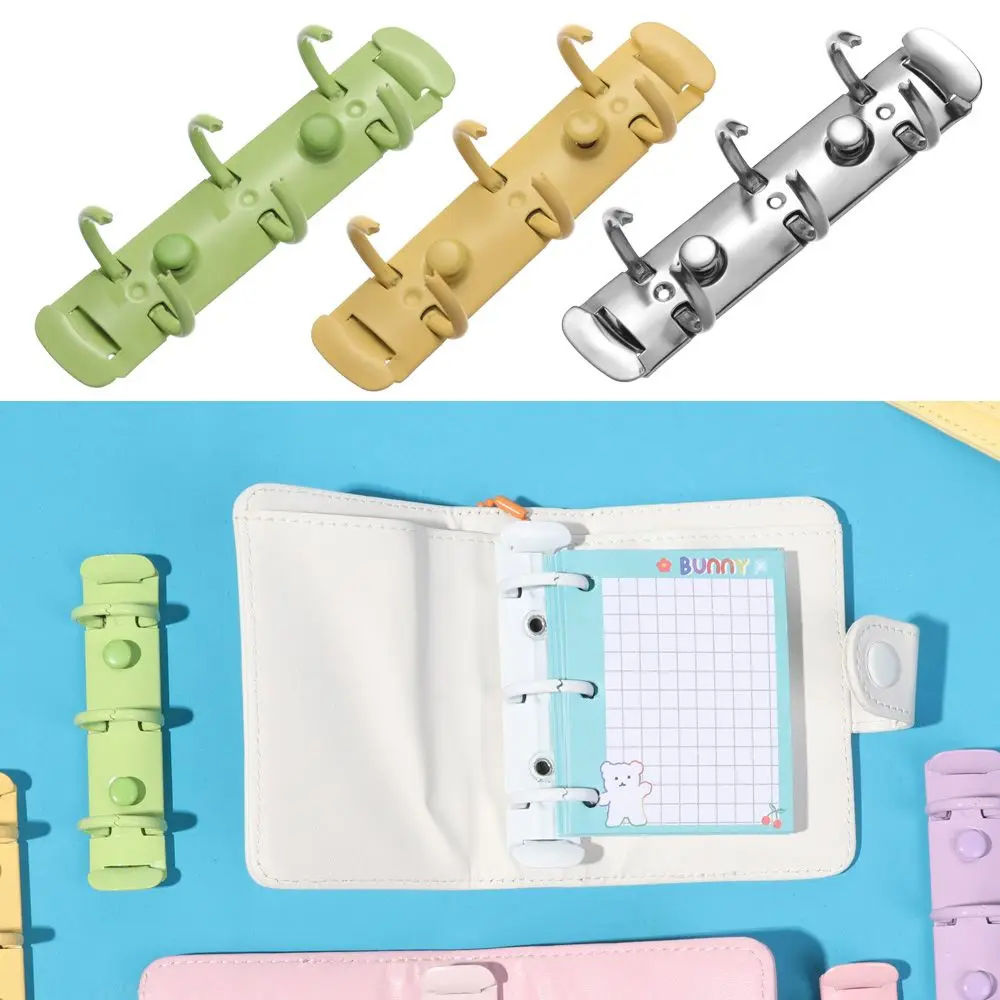 Office Supplies New 3 Holes Accessory Refillable Metal Ring Binder Binder Clip Loose-leaf File Folder Notebook Binding Hoops
