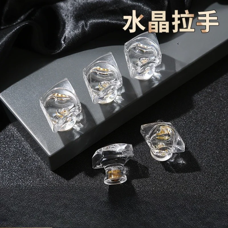 10pcs Luxury Diamond Crystal Handles Shoebox Cabinet Handles Closet Door Drawer Knobs Wardrobe Pulls Pullers Furniture Handle