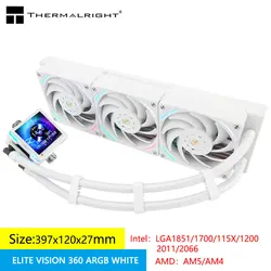 Thermalright ELITE VISION 360 ARGB All-in-one water cooling radiator，2.73-inch/DIY/magnetic IPS LCD display screen