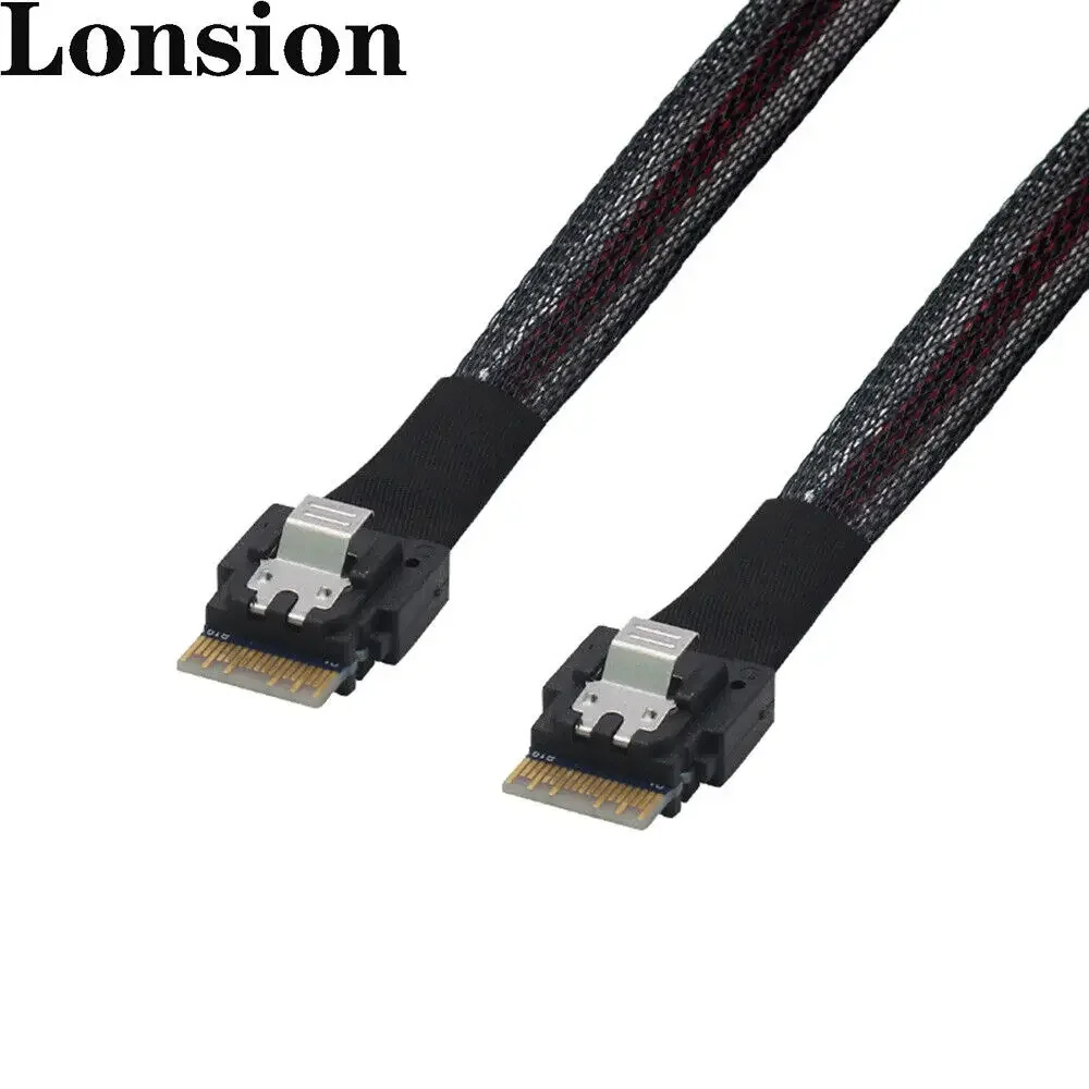 SFF8654 to 8654 Slimline SAS SFF-8654 4i 38P To SFF-8654 4I Server High Speed Connection Extension Cable