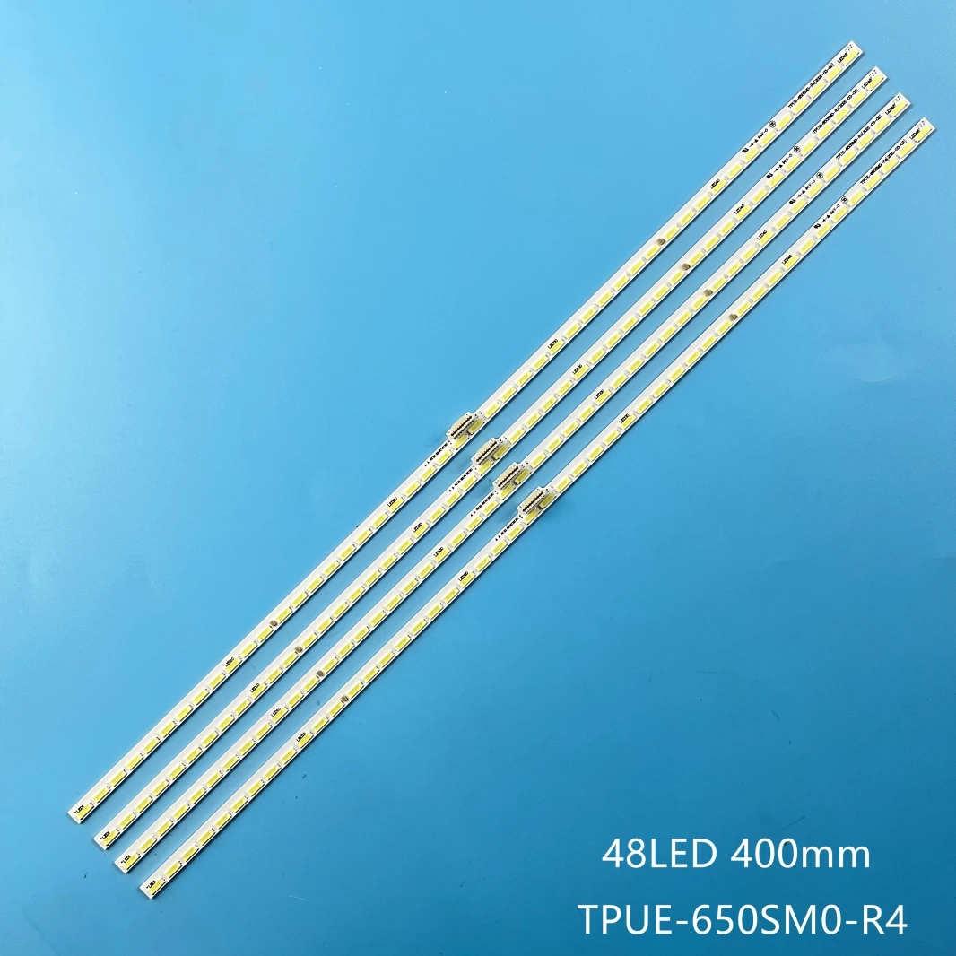 4pcs/set 48LED 400mm LED backlight bar For 65PUS7600/12 65PUS7600/60 65PUS9109/12 TPUE-650SM0-R4 TPT650LS-FJ01