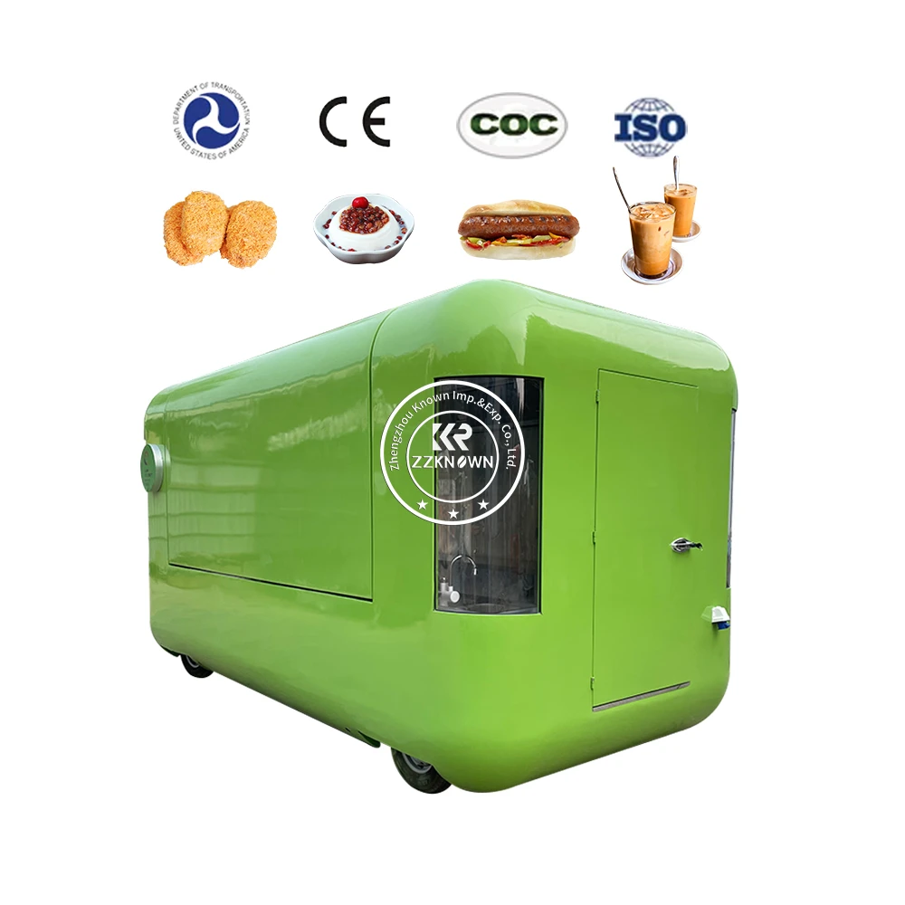 Concessão personalizada do carrinho de venda de café do quiosque móvel do gelado com reboque do café do ponto com cozinha completa