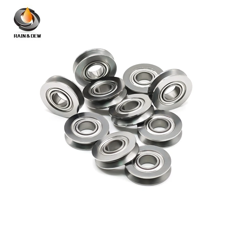 2PCS Stainless Steel SV6-16ZZ Roller Bearing 6X16X4 mm Guide Rail Pulley V-shaped Bearing SV6-16 SV6-16Z