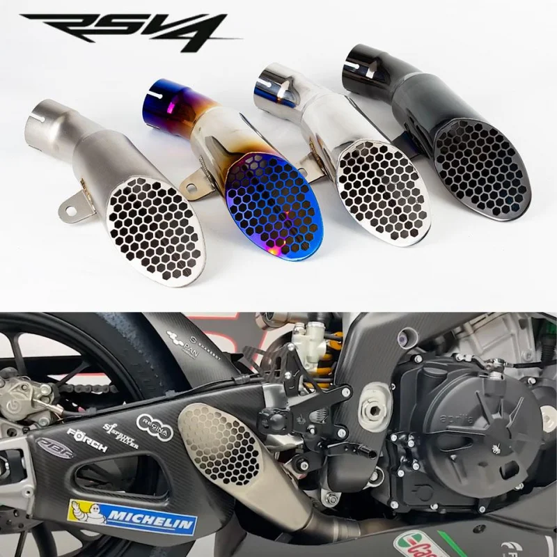 

Motorcycle exhaust muffler for Aprilia RSV4 1100 Factory Tuono V4 1100 2021-2024 Slip-on RSV4 link pipe