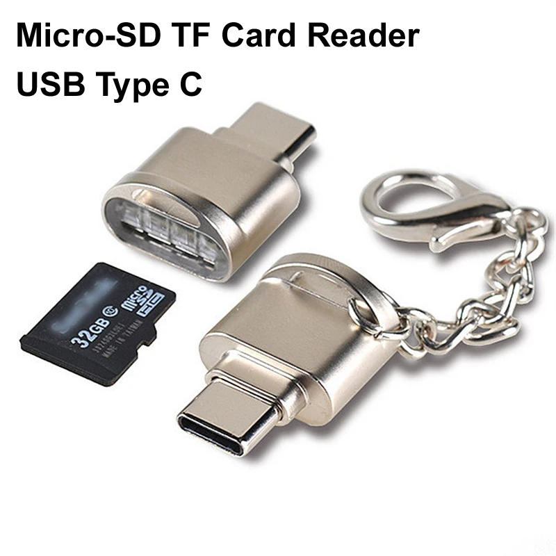 

USB 3.1 Type C Interface Micro-SD TF Card Reader Adapter for Apple Samsung Laptop Phone Smart Memory Card Reader USB Card Reader