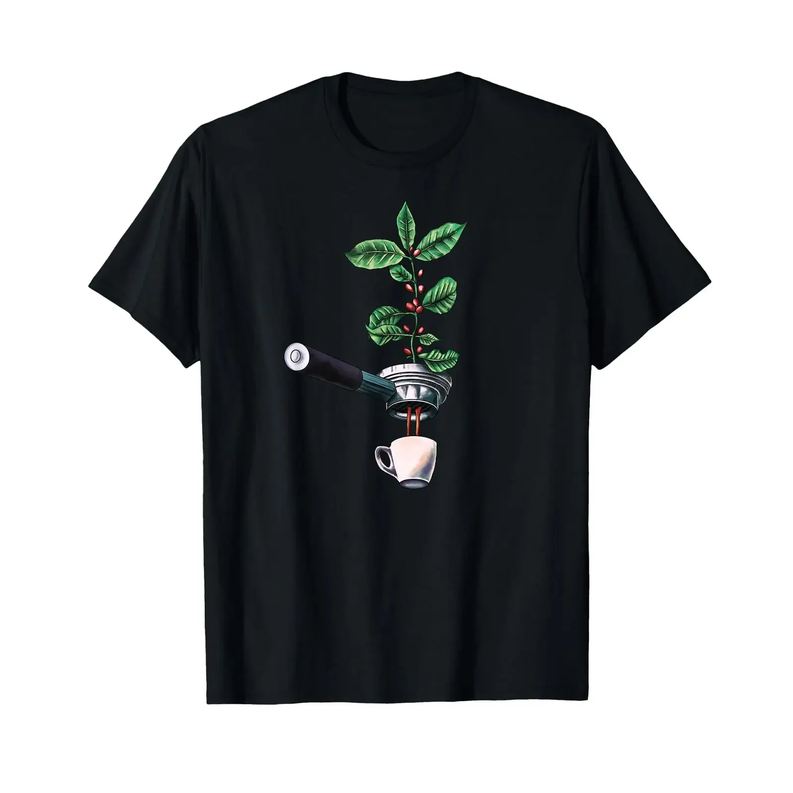 Cadeau pour Barista Amateur Coffee Espresso T Shirt Black S vintage Washed Comfortable homme graphic Unisex Casual Stylish