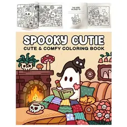 Halloween Coloring Book Cute Coloring Book Featuring Adorable Creepy Creatures Painting Toys for Relaxation and Stress Relieving