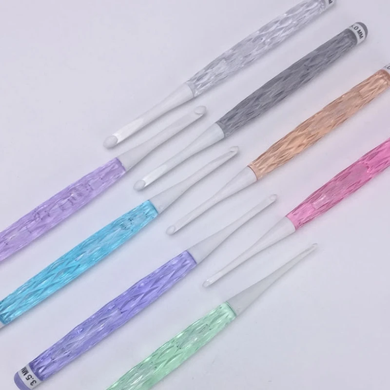 8Pcs 2.5mm-6.0mm Ergonomic Crochet Needle for Sweater Scarf Hat