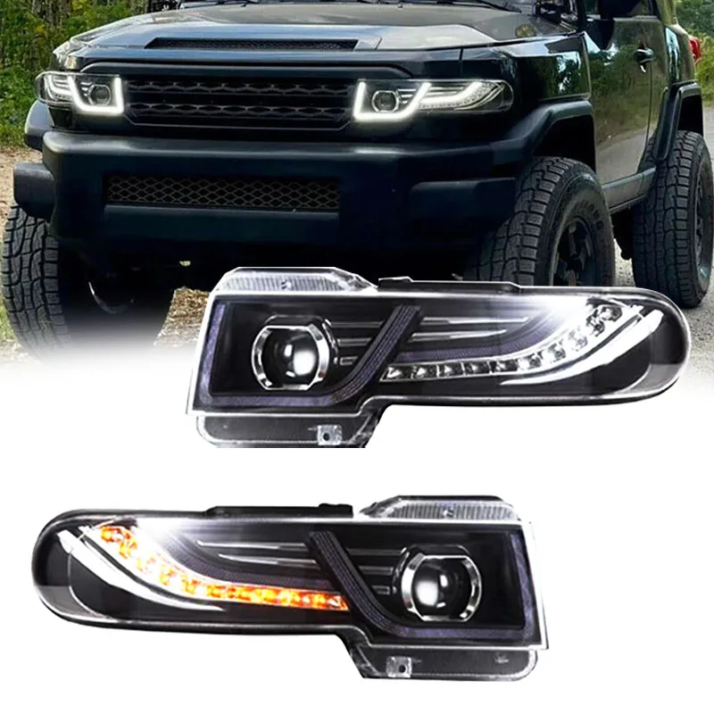 For Toyota FJ Cruiser 2007-2015 Led Headlight Car Light Assembly Head Lamp With Free Grille