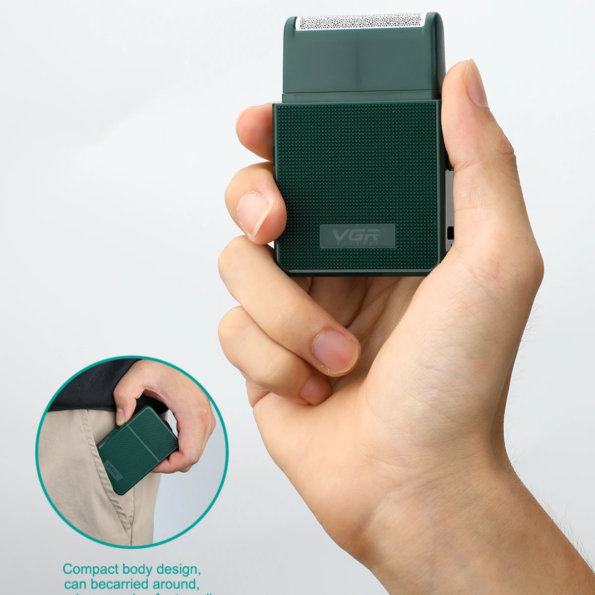 VGR электрическая бритва электробритва мужская для лица Бритва Профессиональный триммер для бороды электрический бритвы LED Перезаряжаемый бритва возвратно-поступательный бритвы Бритвенный станок для мужчин V-376