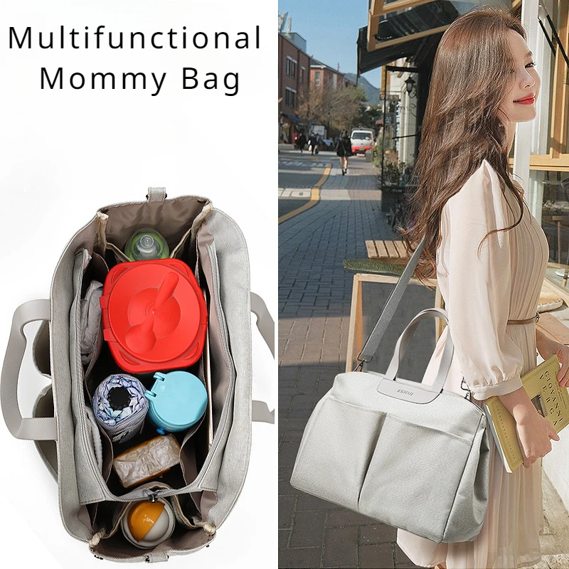 Bolsa impermeável para mamãe, portátil, alta capacidade, bolsa transversal oblíqua, saída conveniente, multifuncional, bolsa para mãe e bebê, moda