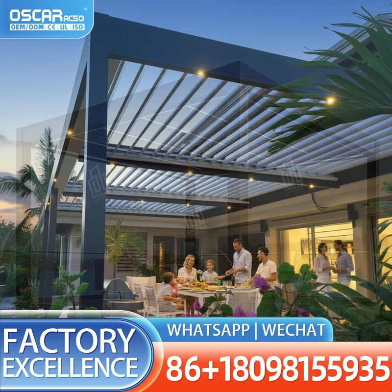 Remote Controlled Sun Shading Wall Mounted Canopy Awning for Patio Garden Balcony pergola