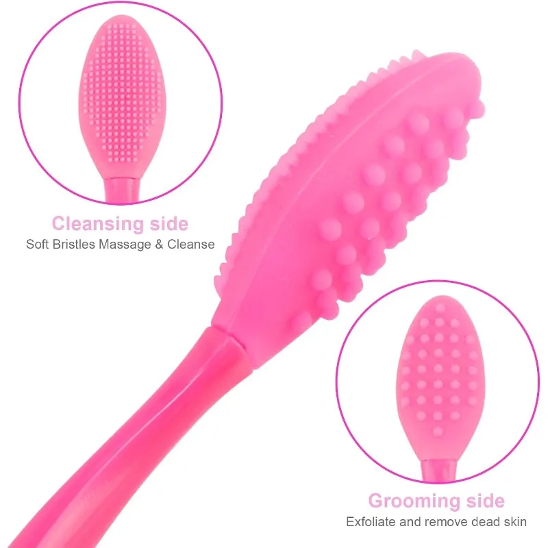 Facial Cleansing Brush & Lip Scrubber Exfoliator – Dual-Sided Silicone Exfoliating Tool for Lips and Face, for Dead Skin Removal, Massaging, Blackhead Cleansing, DIY Mask & Face Scrubber